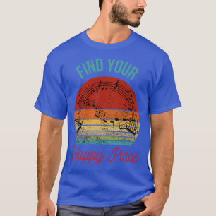 Camiseta Silueta de armonía musical de notas musicales cont