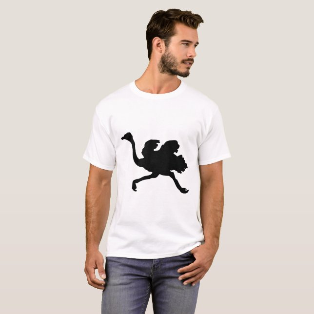 Camiseta Silueta de avestruz (Anverso completo)