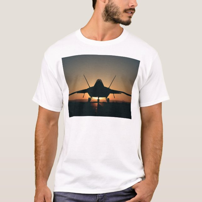 Camiseta Silueta de avión militar (Anverso)