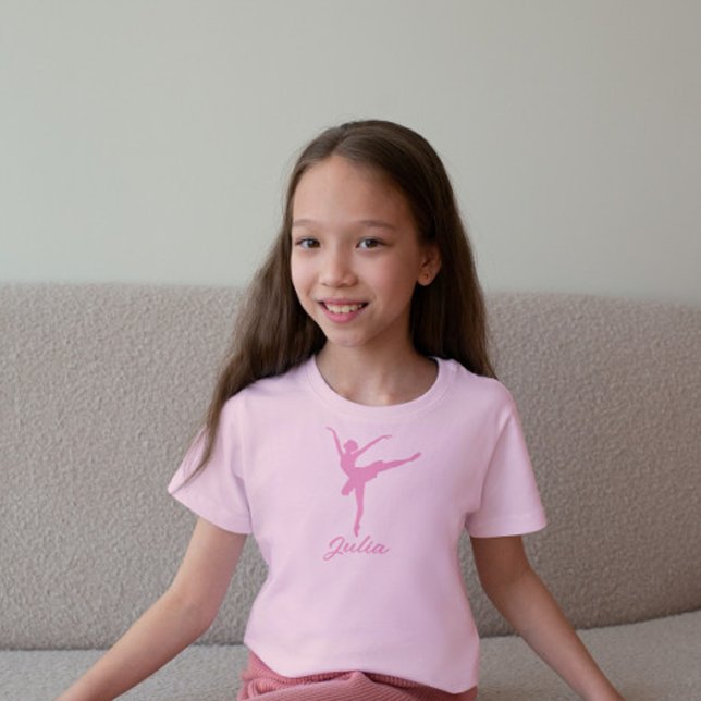 Camiseta Silueta de bailarina rosa (Subido por el creador)