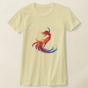Camiseta Silueta de baile colorido - acuarela vibrante