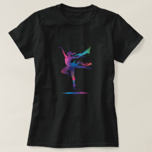 Camiseta Silueta de baile colorido - acuarela vibrante