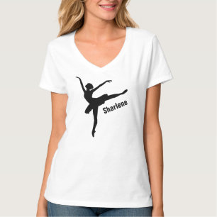 Camiseta Silueta de ballet pose arabesca