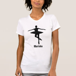 Camiseta Silueta de ballet pose piroueta