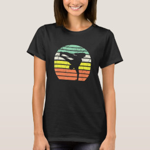 Camiseta Silueta de Breakdance Breakdancing Vintage Retro S