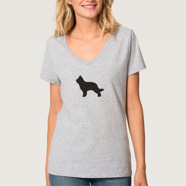Camiseta Silueta de Briard (Anverso)