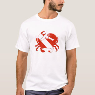 Camiseta Silueta de buceo cangrejo