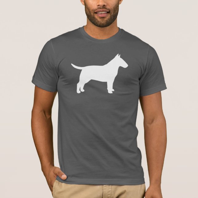 Camiseta Silueta de bull terrier (Anverso)