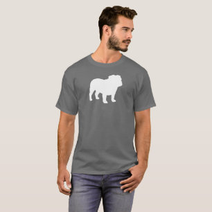 Camiseta Silueta de Bulldog Inglés   Raza de Perro Cool