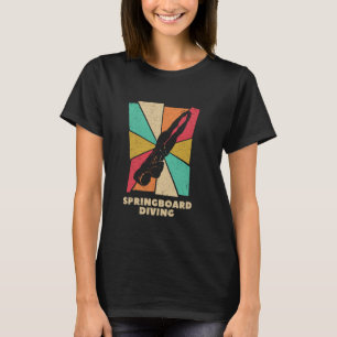 Camiseta Silueta de buzo de plataforma de trampolín