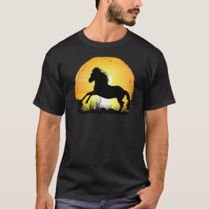 Camiseta Silueta de caballo Appaloosa al atardecer