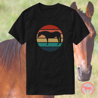 Camiseta Silueta de caballo cuarto de milla puesta de sol r