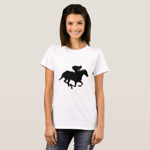 Camiseta Silueta de caballo de carreras