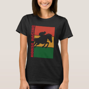 Camiseta Silueta de caballo galopando de jockey de carreras