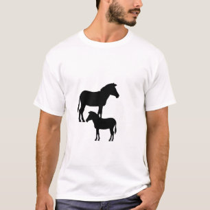 Camiseta Silueta de caballo repetida con capas de sombra