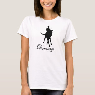 Camiseta Silueta de caballo y jinete de doma