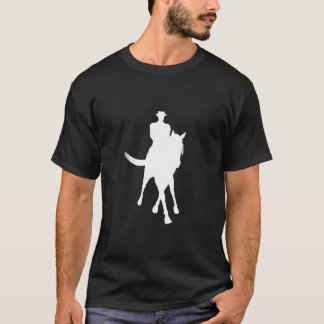 Camiseta Silueta De Caballo Y Motociclista De Dressage Oscu