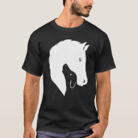 Silueta de caballo y perro Ropa de animal equino y