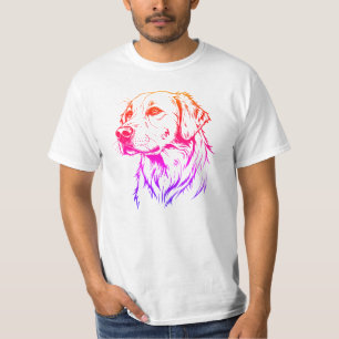 Camiseta Silueta de cabeza de perro minimalista moderna en