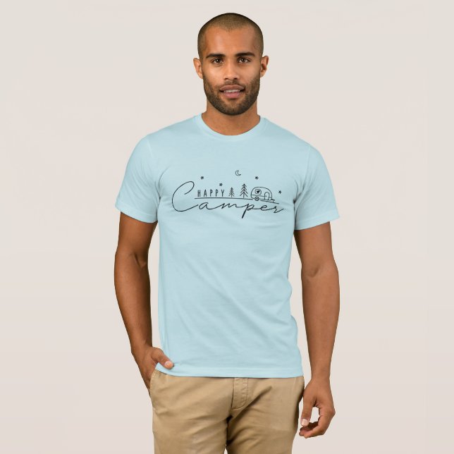 Camiseta Silueta de Campista Feliz (Anverso completo)