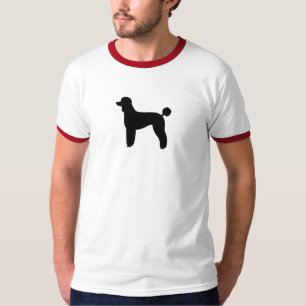 Camiseta Silueta de cangrejo negro estándar Raza de perro