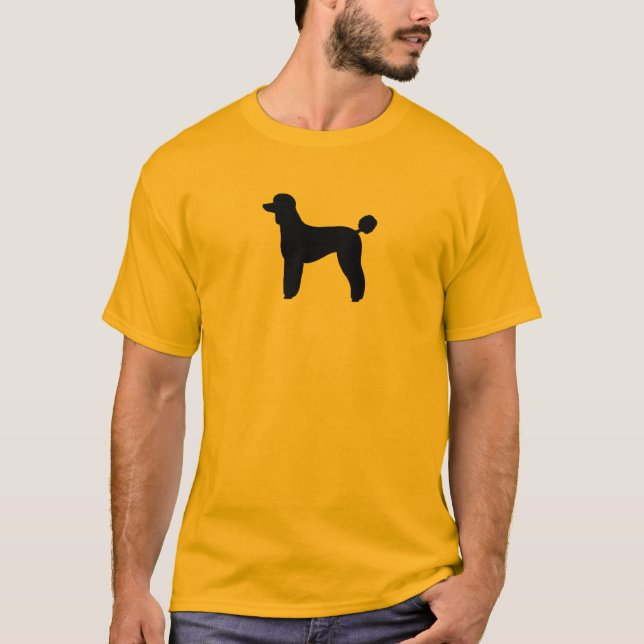 Camiseta Silueta de cangrejo negro estándar| Raza de perro (Anverso)
