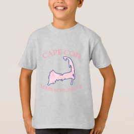 Camiseta Silueta de caoba rosa perrito a rayas de capuchino