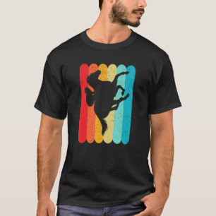 Camiseta Silueta de carreras de caballos retro vintage líne