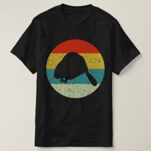 Camiseta silueta de castor retro vintage años 70 años 80