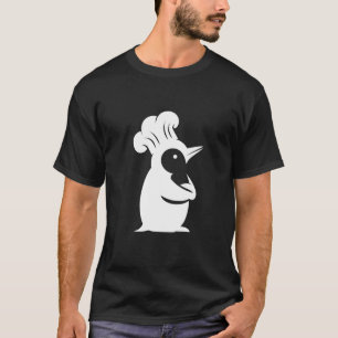 Camiseta Silueta de chef pingüino de diseño minimalista