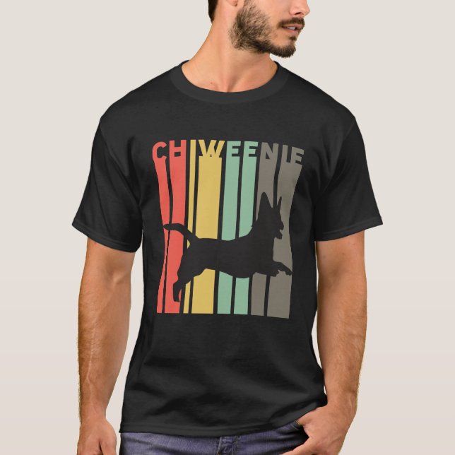 Camiseta Silueta de Chiweenie - regalo lindo del perro de (Anverso)