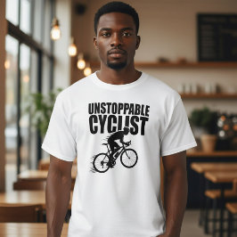 Camiseta Silueta de Ciclista de Carreras Imparable