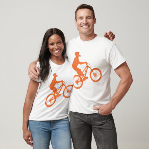 Camiseta Silueta de ciclista de montaña