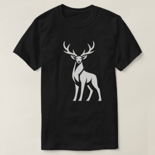 Camiseta Silueta de ciervo macho minimalista