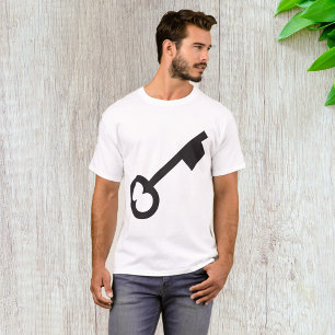 Camiseta Silueta de clave de cosecha minimalista