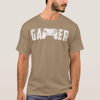 Camiseta Silueta de control de videojuegos Cita de jugador