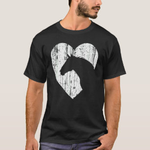 Camiseta Silueta de corazón de caballo para chica vaquera m