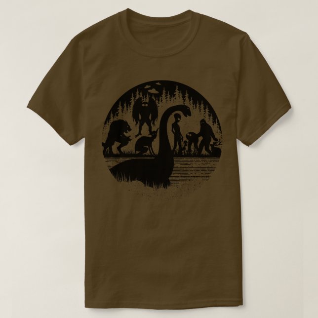 Camiseta Silueta de Críptido (Diseño del anverso)