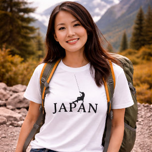 Camiseta Silueta de cuerda minimalista de escalada en Japón