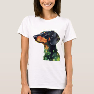 Camiseta Silueta de Dachshund con cuatro tazas