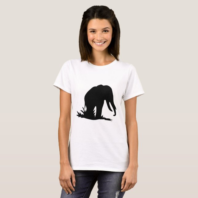 Camiseta Silueta de elefante (Anverso completo)