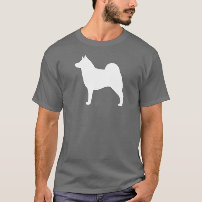 Camiseta Silueta de Elkhound del noruego (Anverso)