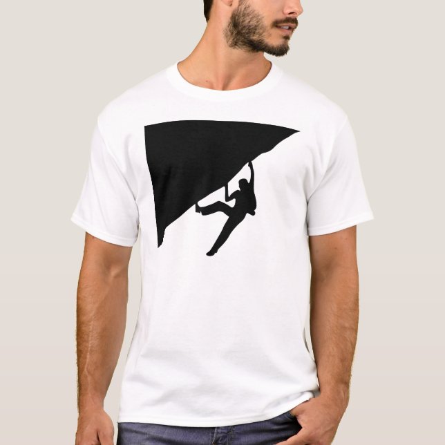 Camiseta Silueta de escalada de roca (Anverso)