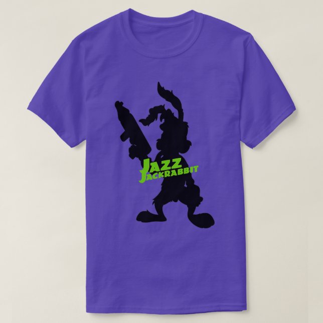 Camiseta Silueta de    esquema de jazz Jackrabbit  (Diseño del anverso)