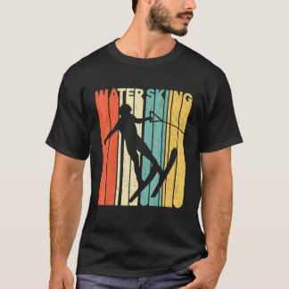 Camiseta Silueta de esquí acuático retro vintage