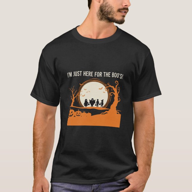 Camiseta Silueta de fantasma de Halloween Boo (Anverso)