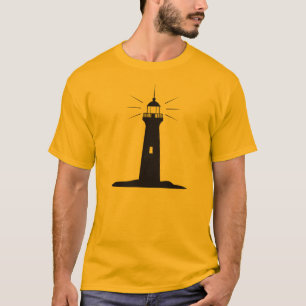 Camiseta Silueta de Faro con Luz
