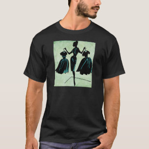 Camiseta Silueta de Fashionista Retro