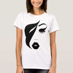 Camiseta silueta de femme en vogue