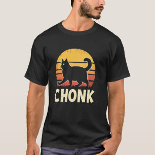 Camiseta Silueta de gato Chonks juguetón al atardecer